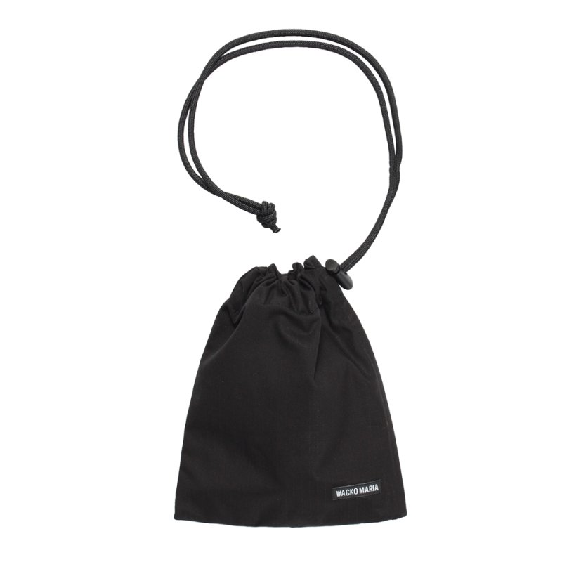画像1: WACKO MARIA/DRAWSTRING BAG（BLACK）［ドローストリングバッグ-26秋冬］