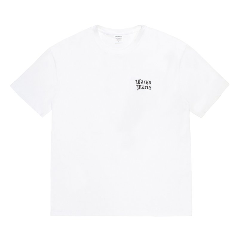 画像1: WACKO MARIA/WASHED HEAVY WEIGHT T-SHIRT（WHITE）［プリントT-26秋冬］