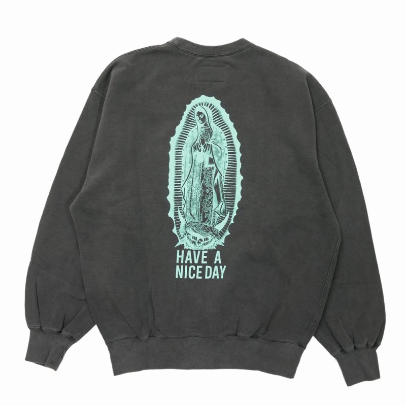 画像2: WACKO MARIA/WASHED HEAVY WEIGHT SWEAT SHIRT（GRAY）［クルーネックスウェット-26秋冬］
