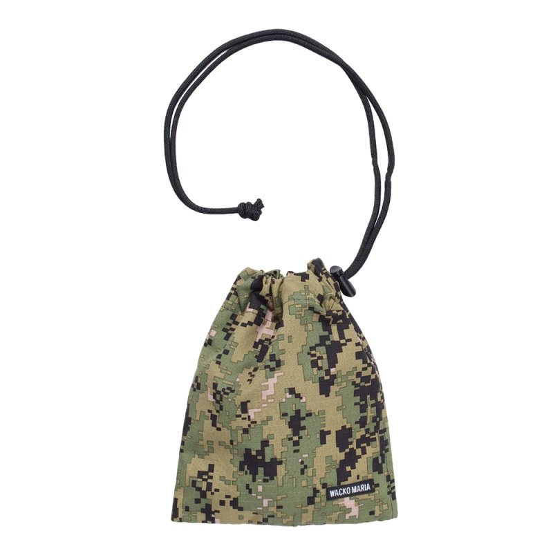 画像1: WACKO MARIA/DIGTAL CAMO DRAWSTRING BAG（KHAKI）［デジタルカモドローストリングバッグ-26秋冬］