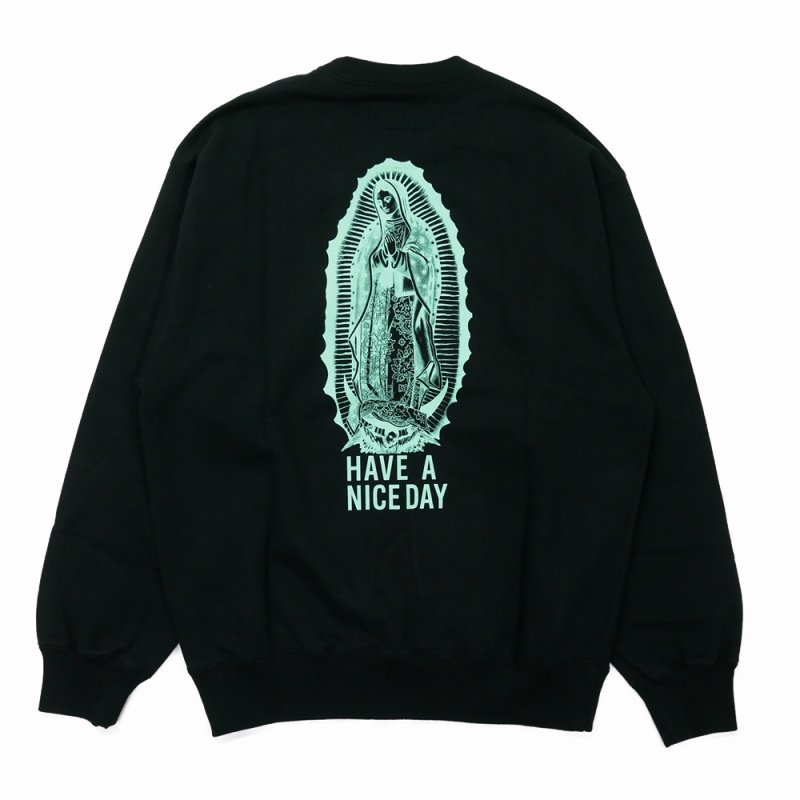 画像2: WACKO MARIA/WASHED HEAVY WEIGHT SWEAT SHIRT（BLACK）［クルーネックスウェット-26秋冬］