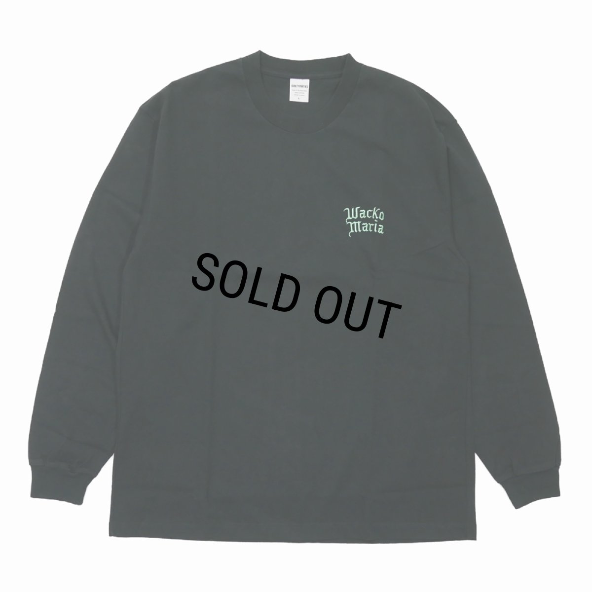 画像2: WACKO MARIA/WASHED HEAVY WEIGHT LONG SLEEVE T-SHIRT（BLACK）［刺繍+プリント長袖T-26秋冬］ (2)