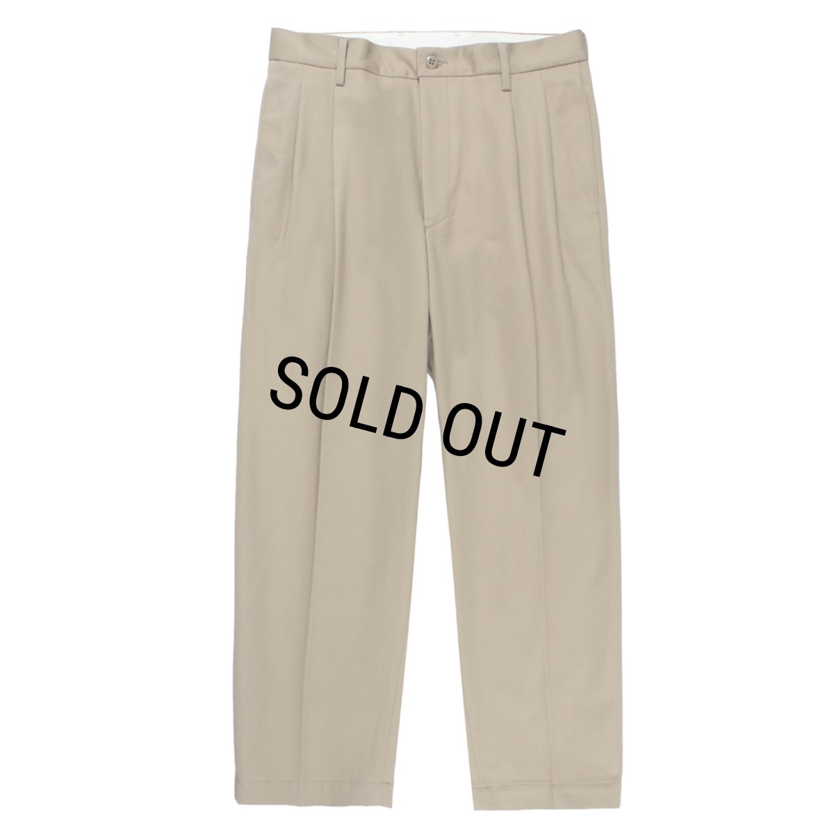 画像2: WACKO MARIA/DOUBLE PLEATED CHINO TROUSERS（LIGHT BEIGE）［ツータックチノトラウザース-26秋冬］ (2)