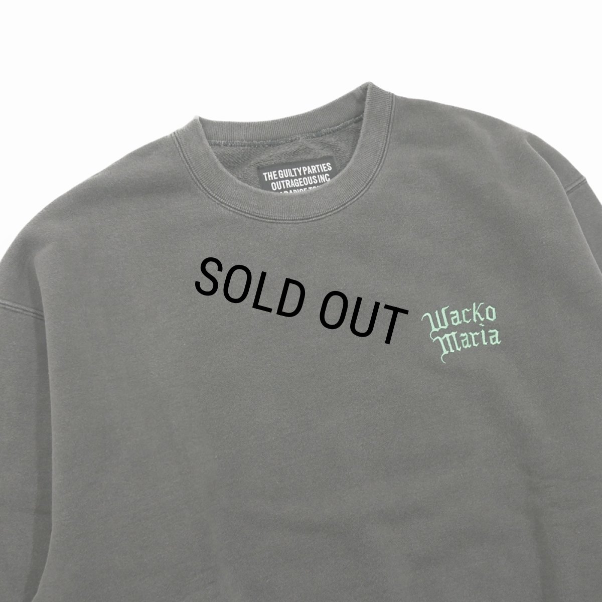 画像3: WACKO MARIA/WASHED HEAVY WEIGHT SWEAT SHIRT（GRAY）［クルーネックスウェット-26秋冬］ (3)