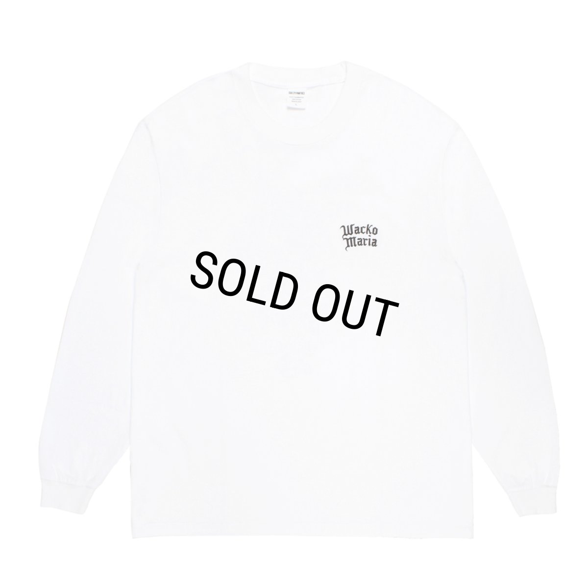 画像2: WACKO MARIA/WASHED HEAVY WEIGHT LONG SLEEVE T-SHIRT（WHITE）［刺繍+プリント長袖T-26秋冬］ (2)