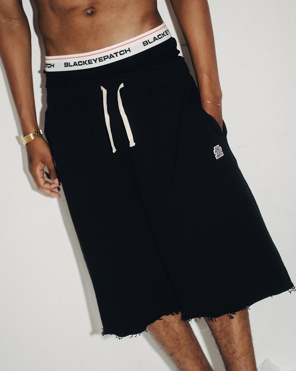 画像3: BlackEyePatch/SMALL OG CUT OFF SWEAT SHORTS（BLACK） (3)