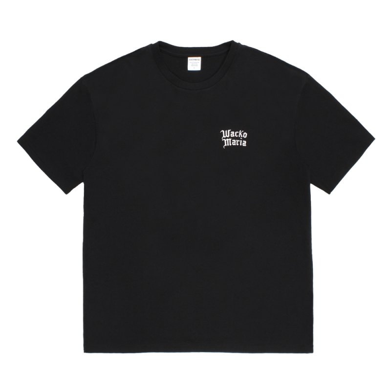 画像1: WACKO MARIA/WASHED HEAVY WEIGHT T-SHIRT（BLACK）［プリントT-26秋冬］