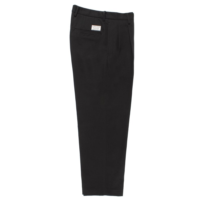 画像1: WACKO MARIA/DOUBLE PLEATED CHINO TROUSERS（BLACK）［ツータックチノトラウザース-26秋冬］