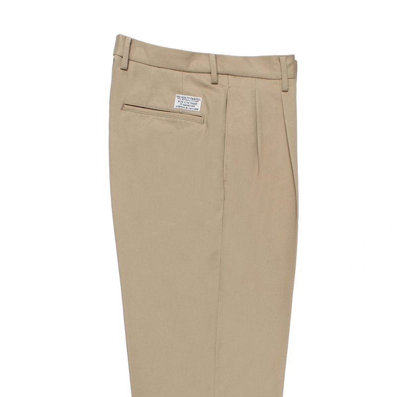 画像3: WACKO MARIA/DOUBLE PLEATED CHINO TROUSERS（BEIGE）［ツータックチノトラウザース-26秋冬］