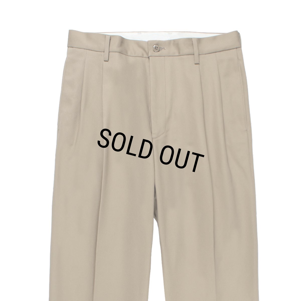 画像3: WACKO MARIA/DOUBLE PLEATED CHINO TROUSERS（LIGHT BEIGE）［ツータックチノトラウザース-26秋冬］ (3)