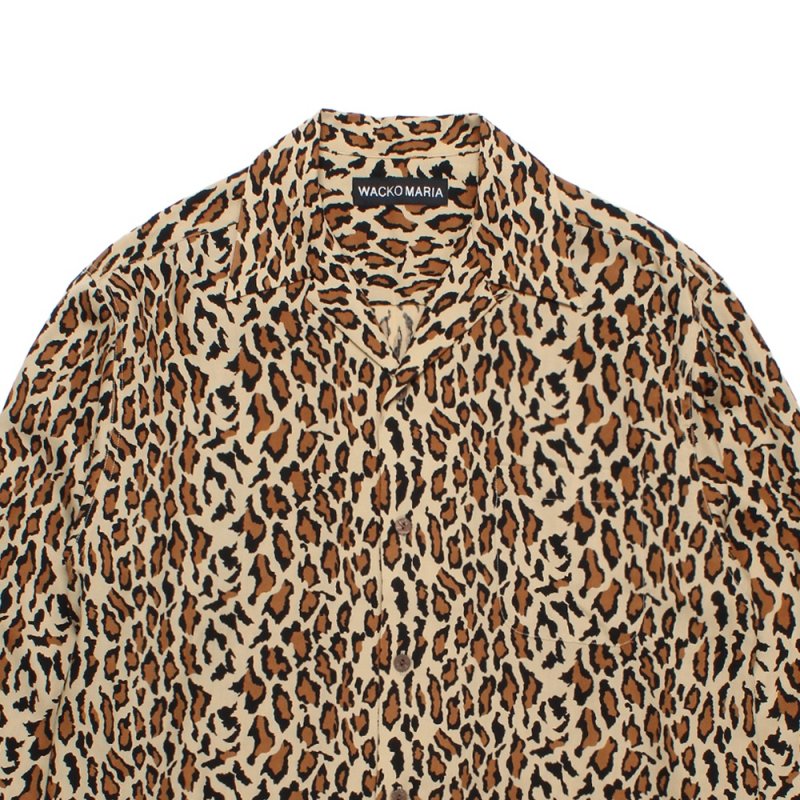 画像2: WACKO MARIA/LEOPARD HAWAIIAN SHIRT（BEIGE）［レオパードハワイアンシャツ-26秋冬］