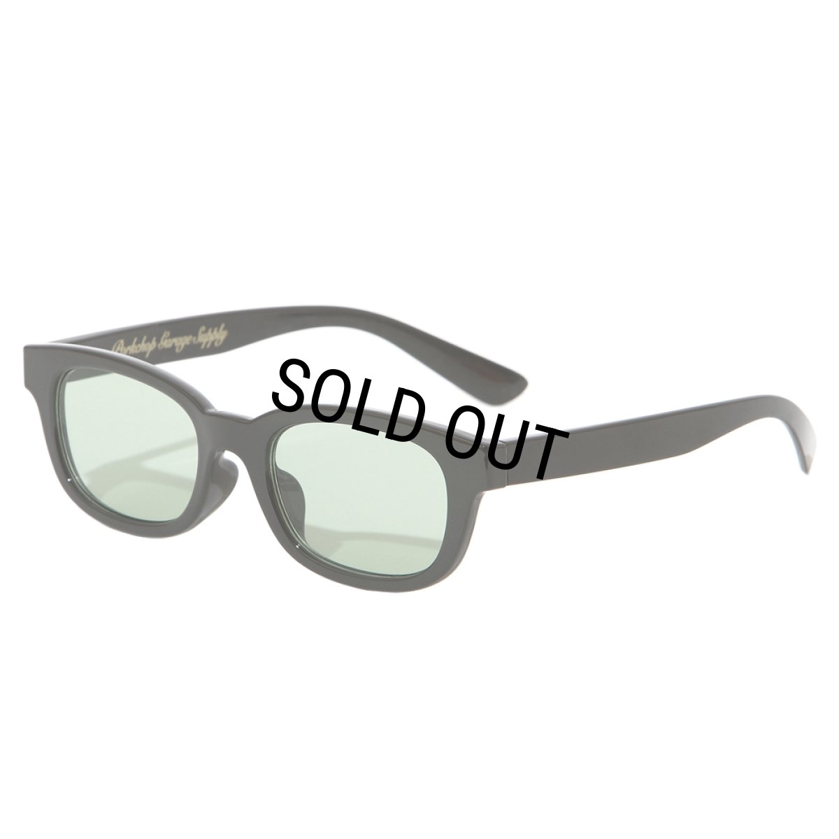 画像1: PORKCHOP/SUNGLASSES_26（Type 02）（BLACK/OLIVE）［サングラス"スクエア"-26秋冬］ (1)