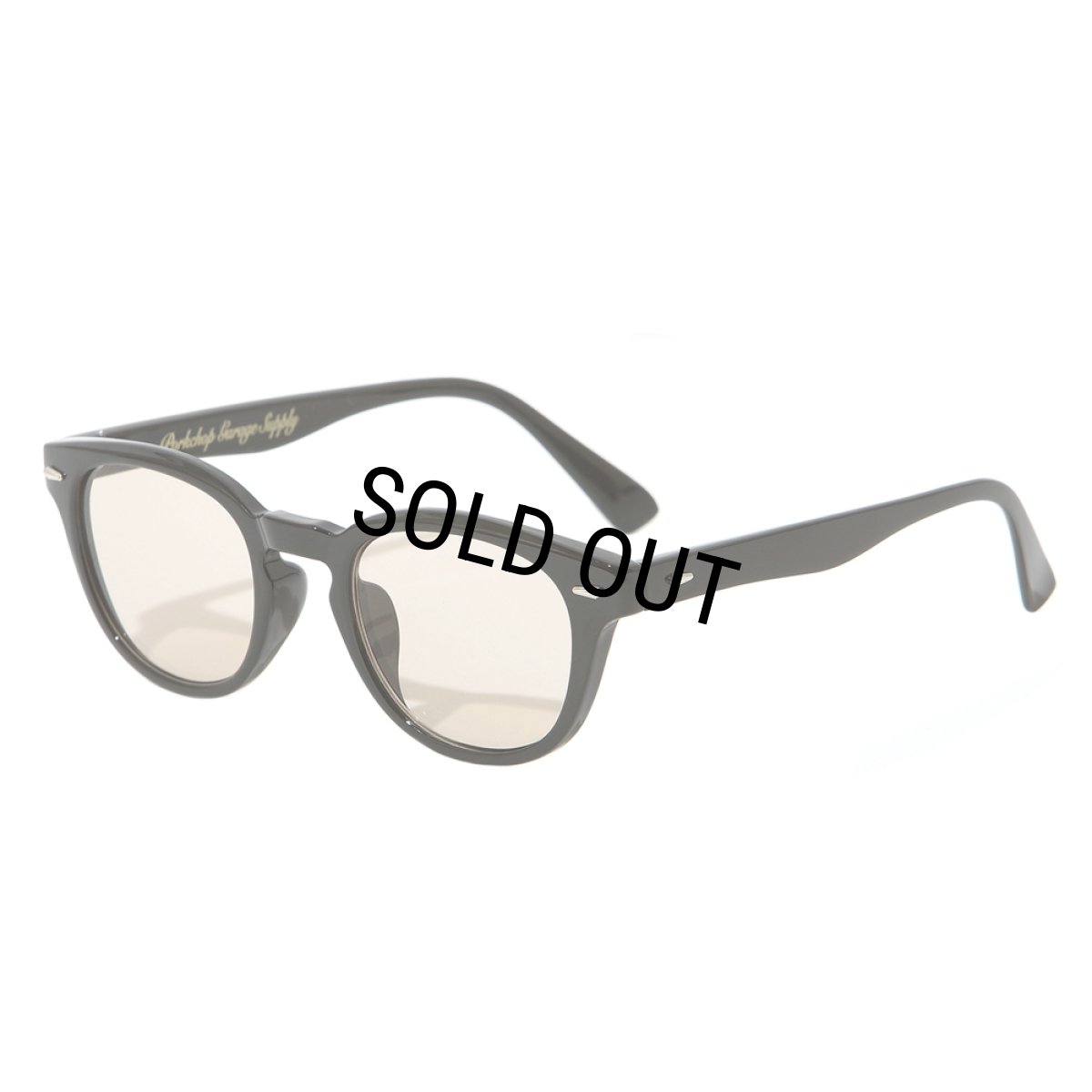 画像1: PORKCHOP/SUNGLASSES_26（Type 01）（BLACK/LIGHT BROWN）［サングラス"ウェリントン"-26秋冬］ (1)