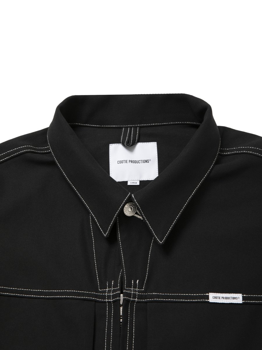 画像4: COOTIE PRODUCTIONS/Cotton Serge Trucker Jacket（Black/White）［トラッカーJKT-26秋冬］ (4)