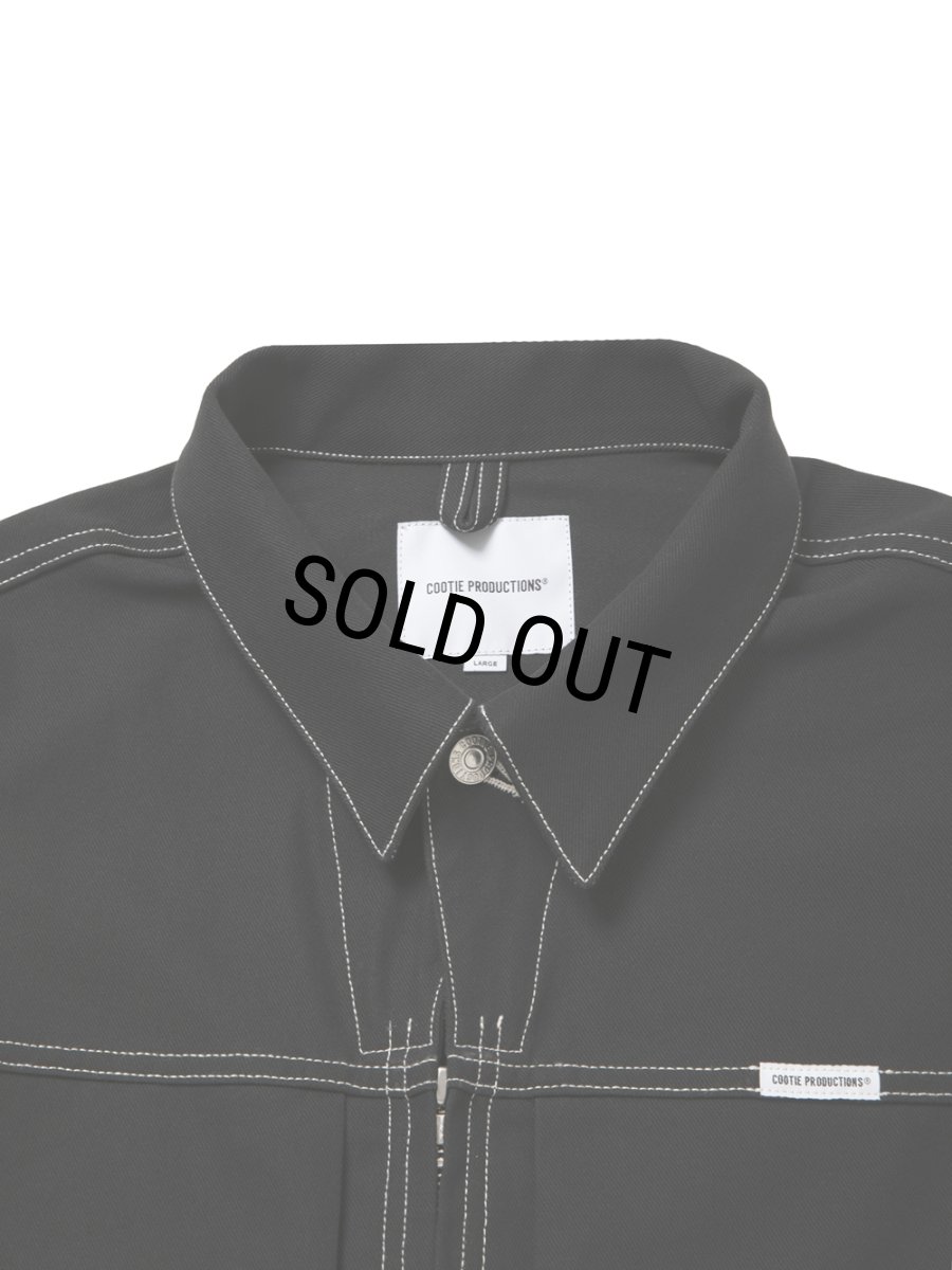 画像4: COOTIE PRODUCTIONS/Cotton Serge Trucker Jacket（Black/White）［トラッカーJKT-26秋冬］ (4)