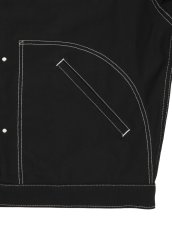 画像6: COOTIE PRODUCTIONS/Cotton Serge Trucker Jacket（Black/White）［トラッカーJKT-26秋冬］ (6)
