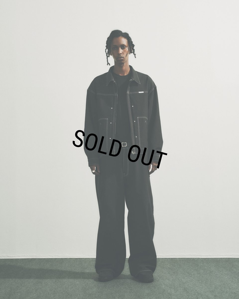 画像6: COOTIE PRODUCTIONS/Cotton Serge 5Pocket Extra Baggy Pants（Black/White）［5ポケットエクストラバギーパンツ-26秋冬］ (6)