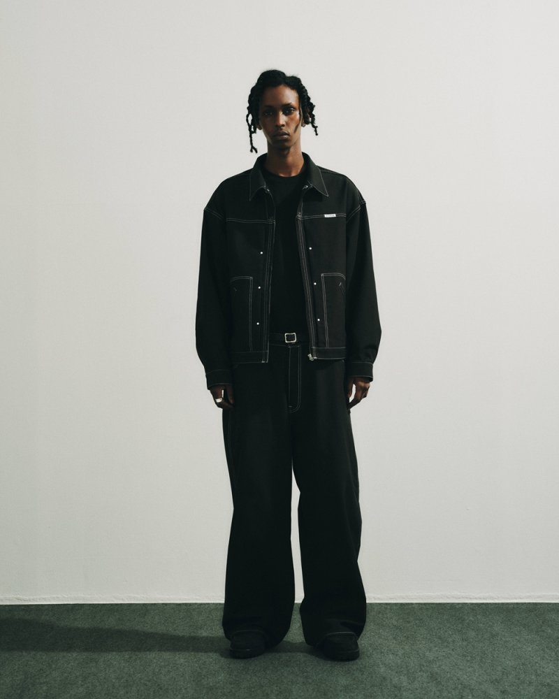 画像3: COOTIE PRODUCTIONS/Cotton Serge 5Pocket Extra Baggy Pants（Black/White）［5ポケットエクストラバギーパンツ-26秋冬］