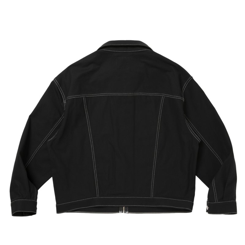 画像2: COOTIE PRODUCTIONS/Cotton Serge Trucker Jacket（Black/White）［トラッカーJKT-26秋冬］
