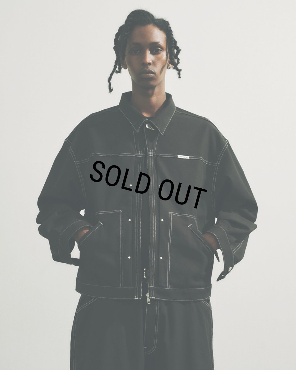 画像7: COOTIE PRODUCTIONS/Cotton Serge 5Pocket Extra Baggy Pants（Black/White）［5ポケットエクストラバギーパンツ-26秋冬］ (7)