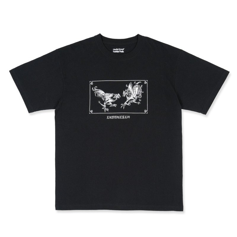 画像1: exodus brand/COCKFIGHTING SOUVENIR T SHIRT（BLACK）［プリントT-26秋冬］