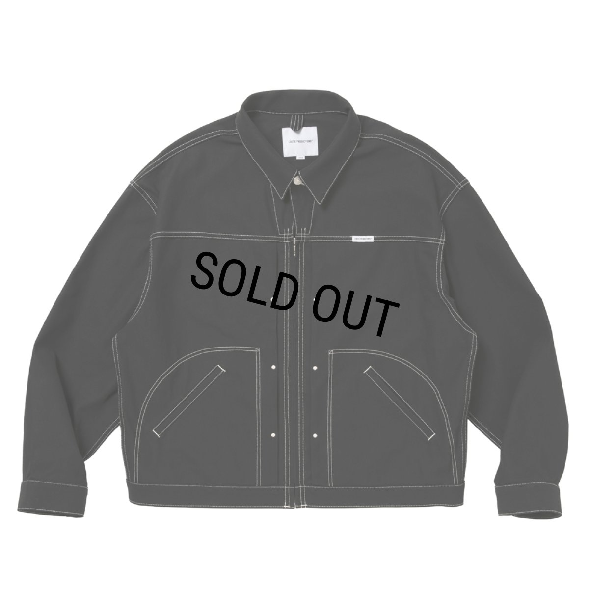 画像1: COOTIE PRODUCTIONS/Cotton Serge Trucker Jacket（Black/White）［トラッカーJKT-26秋冬］ (1)