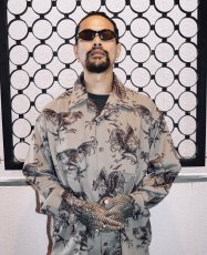 画像3: exodus brand/COCKFIGHTING SOUVENIR L/S HAWAIIAN SHIRT（BEIGE）［ハワイアンシャツ-26秋冬］ (3)