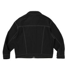 画像3: COOTIE PRODUCTIONS/Cotton Serge Trucker Jacket（Black/White）［トラッカーJKT-26秋冬］ (3)