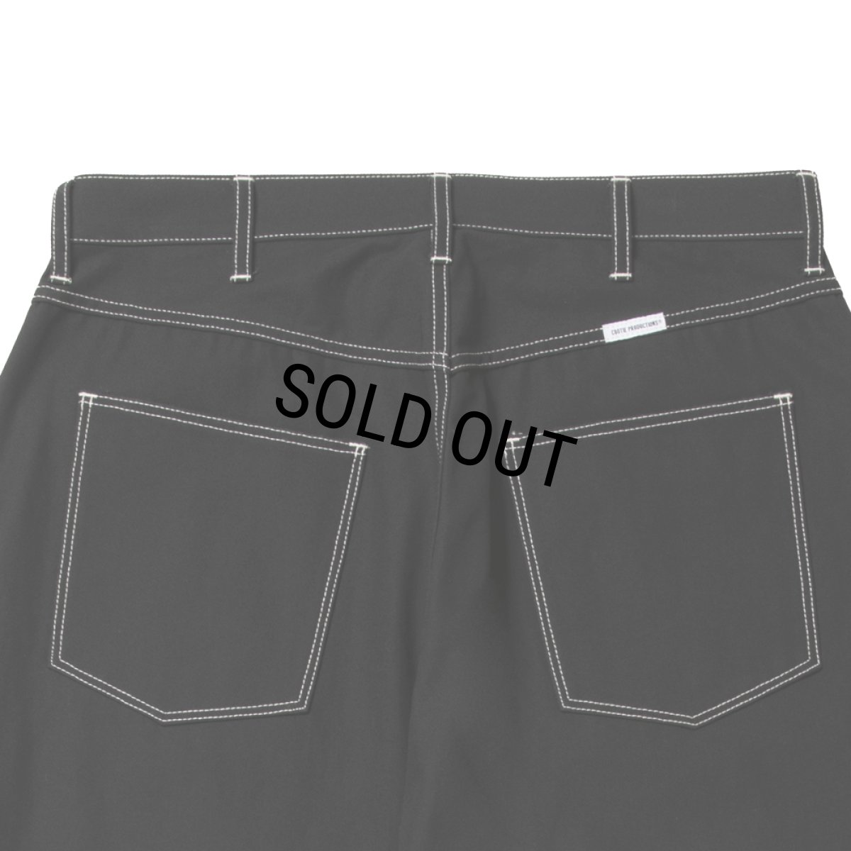 画像4: COOTIE PRODUCTIONS/Cotton Serge 5Pocket Extra Baggy Pants（Black/White）［5ポケットエクストラバギーパンツ-26秋冬］ (4)