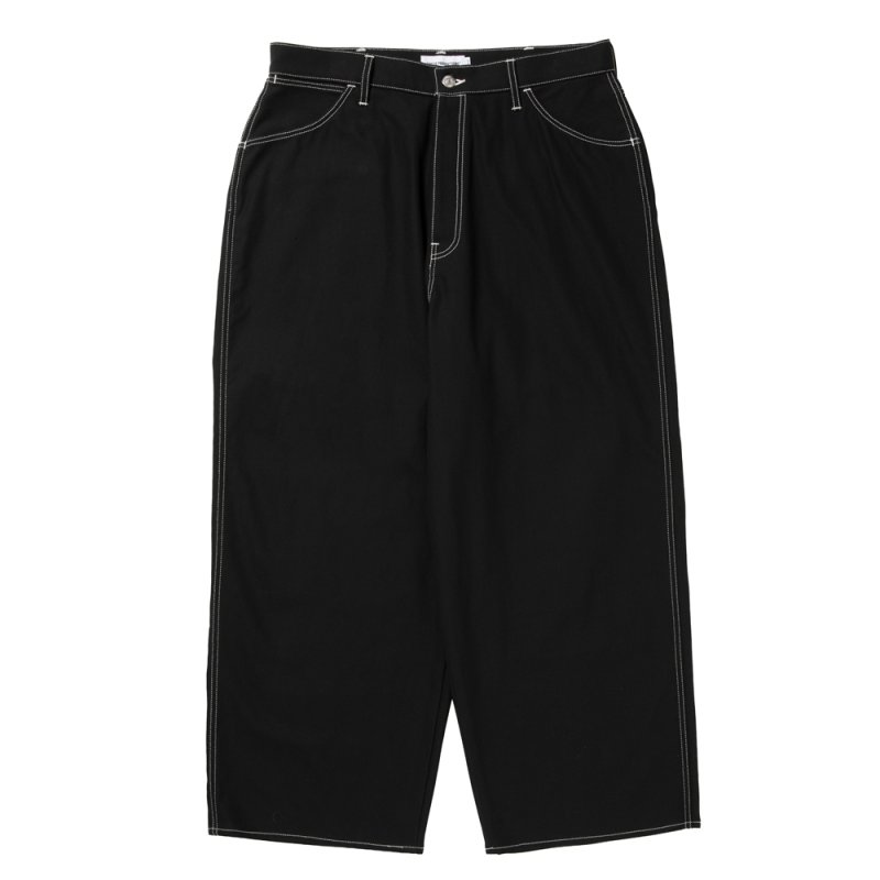 画像1: COOTIE PRODUCTIONS/Cotton Serge 5Pocket Extra Baggy Pants（Black/White）［5ポケットエクストラバギーパンツ-26秋冬］