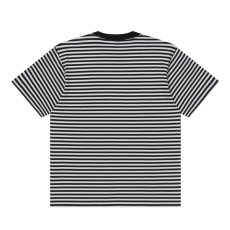 画像2: BlackEyePatch/OG LABEL PATCHED STRIPE HEAVYWEIGHT TEE（WHITE/BLACK） (2)