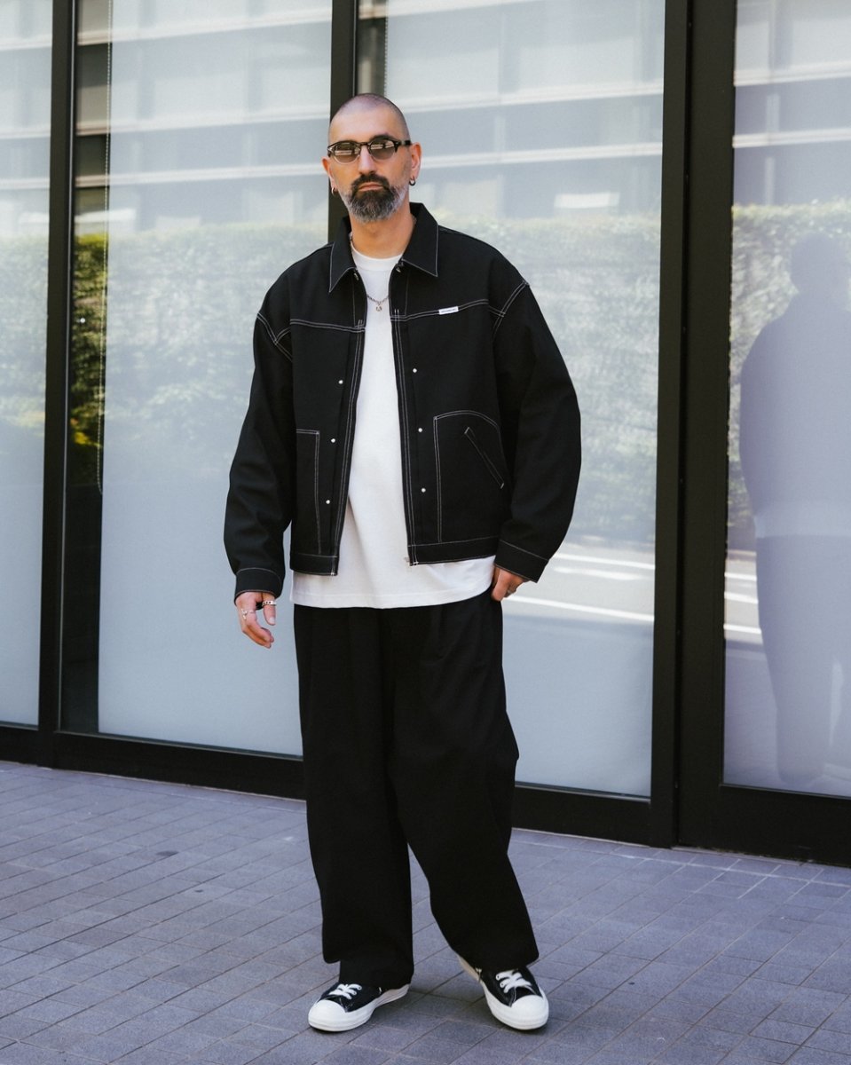 画像9: COOTIE PRODUCTIONS/Cotton Serge Trucker Jacket（Black/White）［トラッカーJKT-26秋冬］ (9)