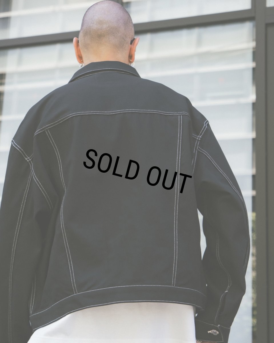 画像12: COOTIE PRODUCTIONS/Cotton Serge Trucker Jacket（Black/White）［トラッカーJKT-26秋冬］ (12)