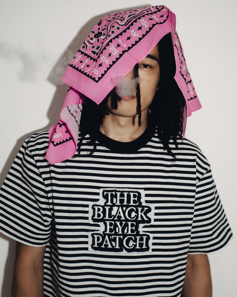 画像3: BlackEyePatch/OG LABEL PATCHED STRIPE HEAVYWEIGHT TEE(WHITE/BLACK)