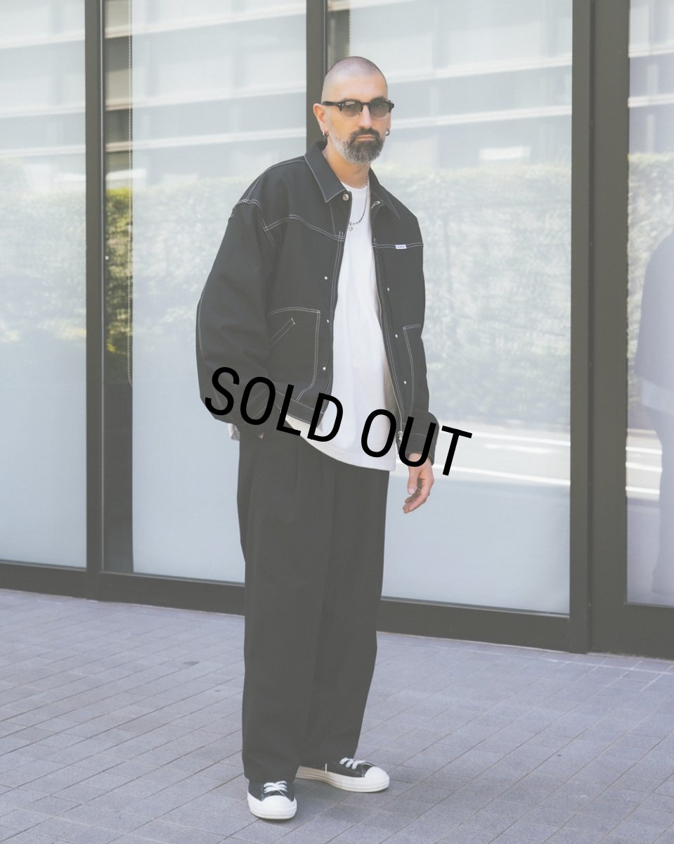 画像10: COOTIE PRODUCTIONS/Cotton Serge Trucker Jacket（Black/White）［トラッカーJKT-26秋冬］ (10)