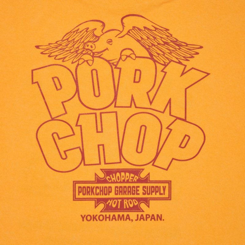 画像3: PORKCHOP/WAVE&WP TEE（FADE YELLOW）［ウェーブ&ウイングポークT-26秋冬］