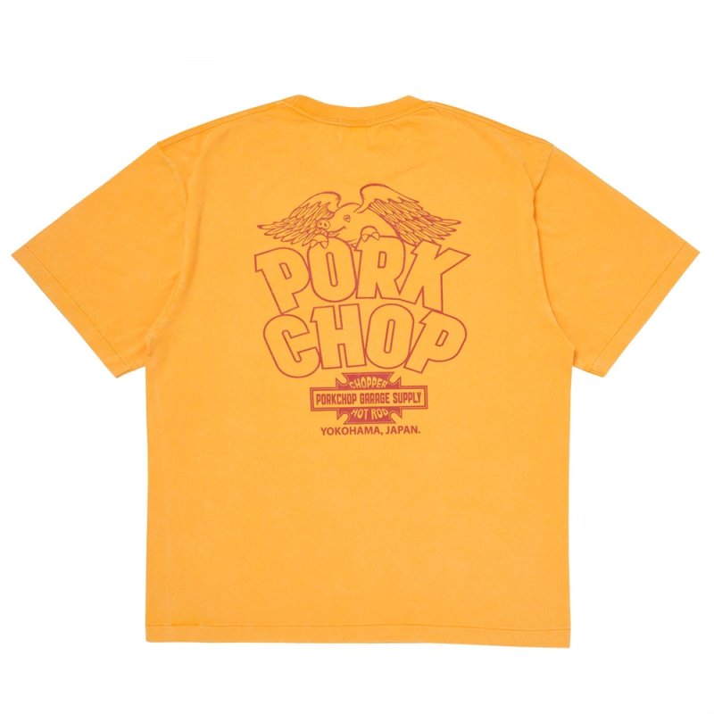 画像2: PORKCHOP/WAVE&WP TEE（FADE YELLOW）［ウェーブ&ウイングポークT-26秋冬］