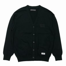 画像1: WACKO MARIA/COTTON KNIT CARDIGAN（BLACK）［コットンニットカーディガン-26秋冬］ (1)