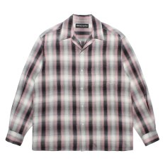 画像1: WACKO MARIA/OMBRE CHECK OPEN COLLAR SHIRT（PINK）［オンブレチェックオープンカラーシャツ-26秋冬］ (1)
