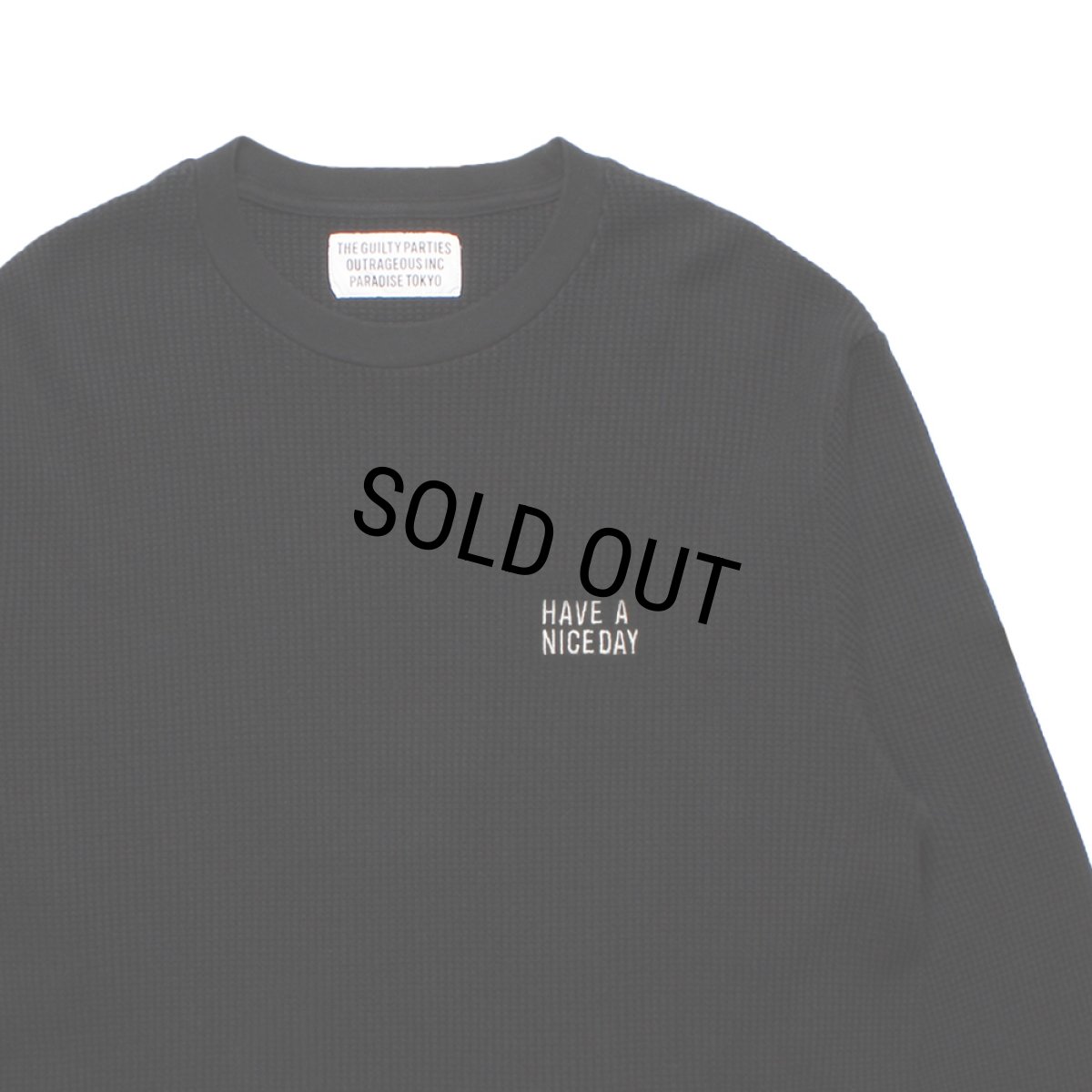 画像2: WACKO MARIA/THERMAL SHIRT（BLACK）［サーマル長袖-26秋冬］ (2)