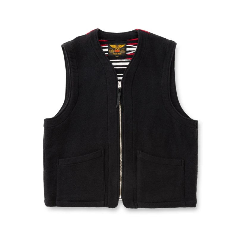 画像1: CALEE/NATIVE BLANKET VEST（BLACK）［ネイティブブランケットベスト-26春夏］
