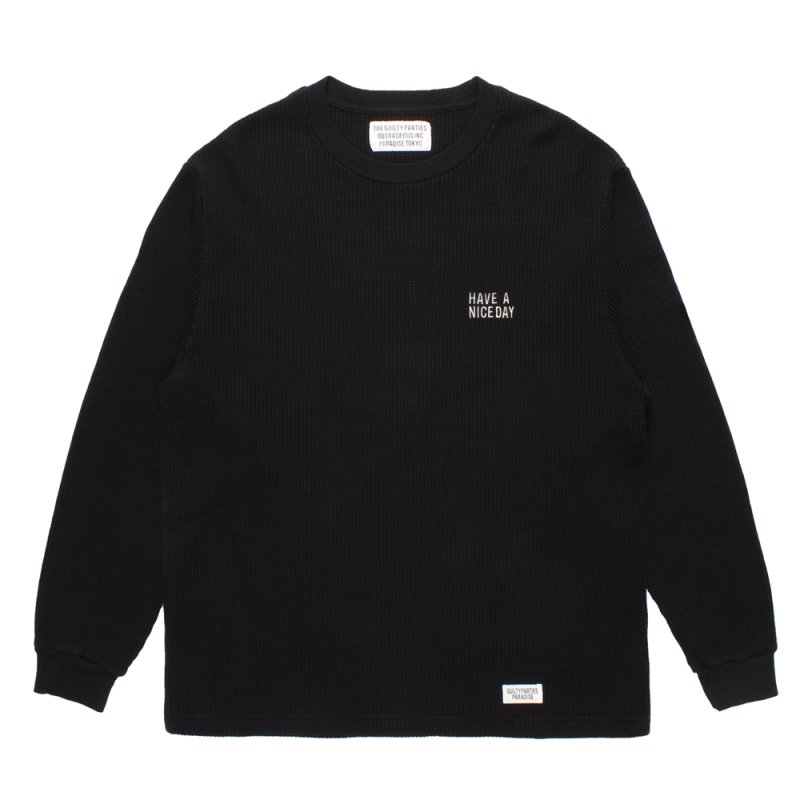 画像1: WACKO MARIA/THERMAL SHIRT（BLACK）［サーマル長袖-26秋冬］