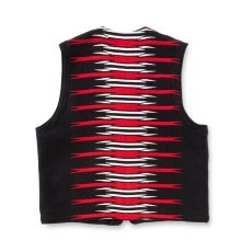 画像1: CALEE/NATIVE BLANKET VEST（BLACK）［ネイティブブランケットベスト-26春夏］ (1)
