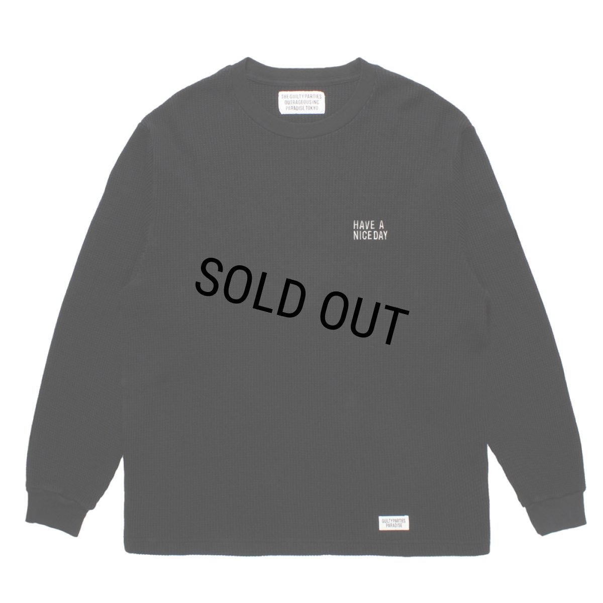 画像1: WACKO MARIA/THERMAL SHIRT（BLACK）［サーマル長袖-26秋冬］ (1)