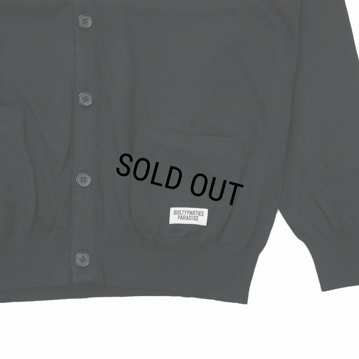 画像5: WACKO MARIA/COTTON KNIT CARDIGAN（BLACK）［コットンニットカーディガン-26秋冬］ (5)