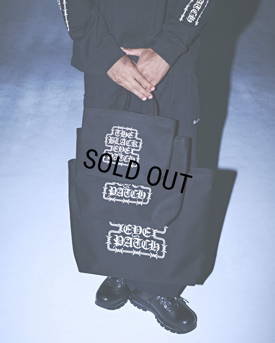 画像2: BlackEyePatch/BARBED WIRE OG LABEL SMALL TOTE（BLACK） (2)