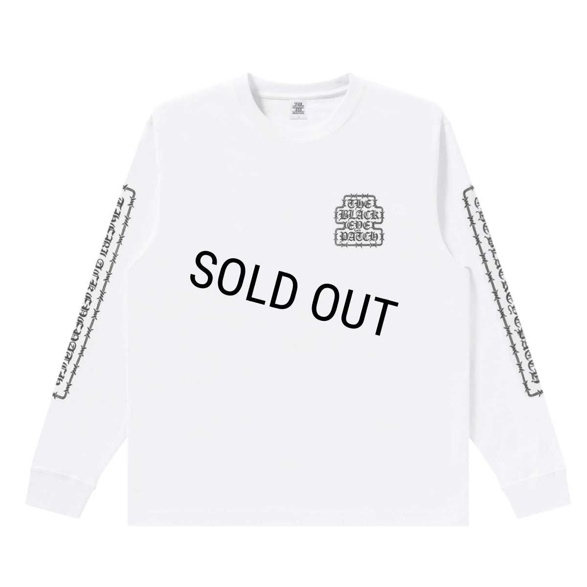 画像1: BlackEyePatch/BARBED WIRE OG L/S TEE（WHITE） (1)