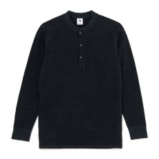 画像1: RATS/HENLEY NECK L/S TEE（BLACK）［ヘンリーネック長袖T-26秋冬］ (1)
