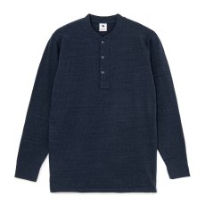 画像1: RATS/HENLEY NECK L/S TEE（NAVY）［ヘンリーネック長袖T-26秋冬］ (1)