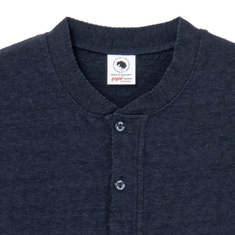 画像2: RATS/HENLEY NECK L/S TEE（NAVY）［ヘンリーネック長袖T-26秋冬］